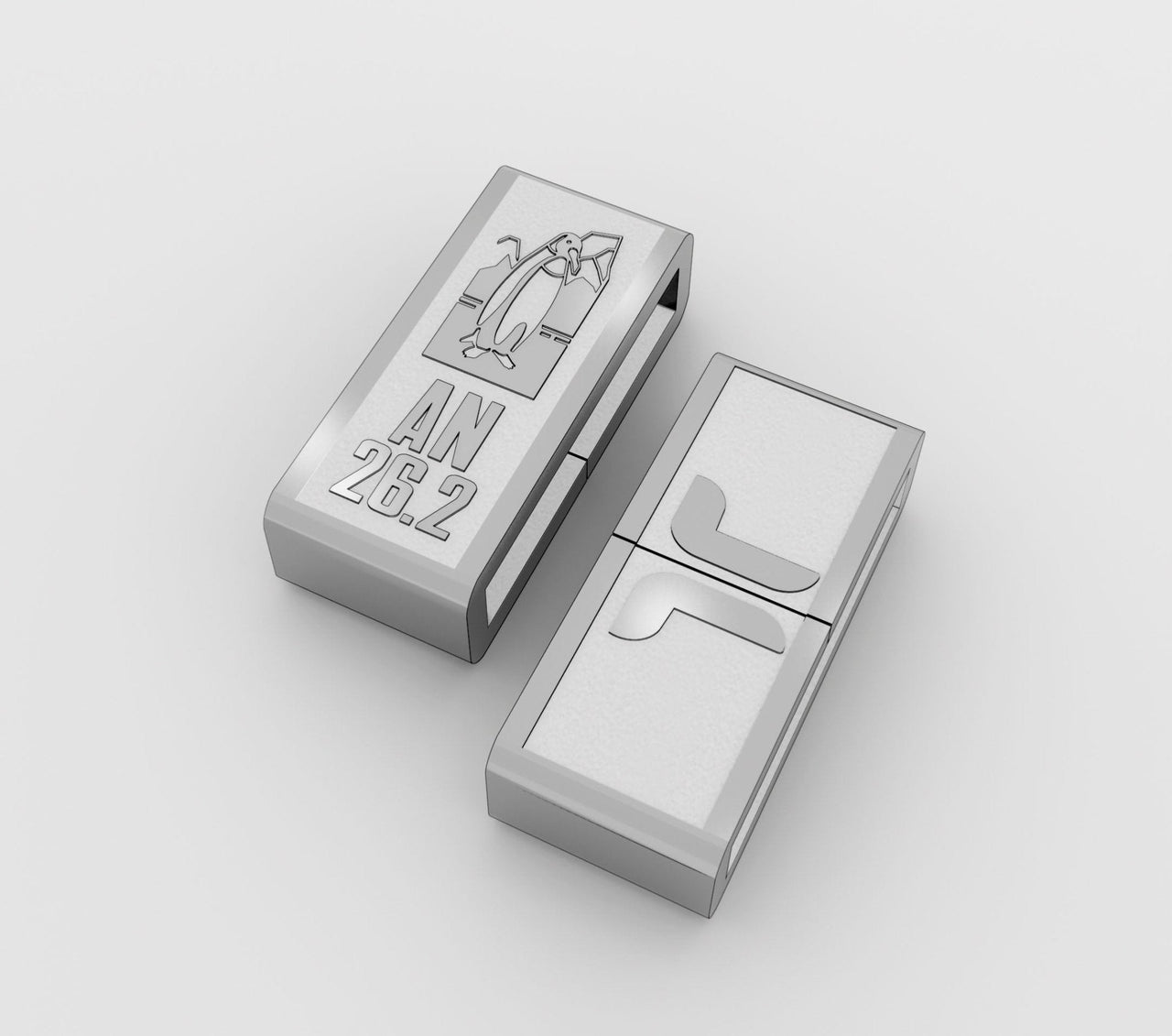 Antartica 26.2 running charm — engraved stainless-steel marathon medal charm on a THERSIPO bracelet