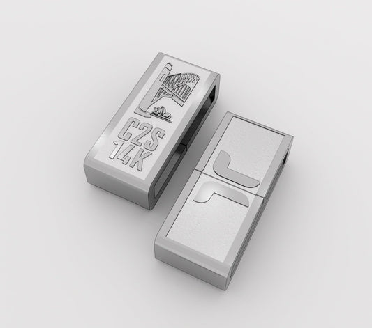 City2Surf running charm — engraved stainless-steel marathon medal charm on a THERSIPO bracelet