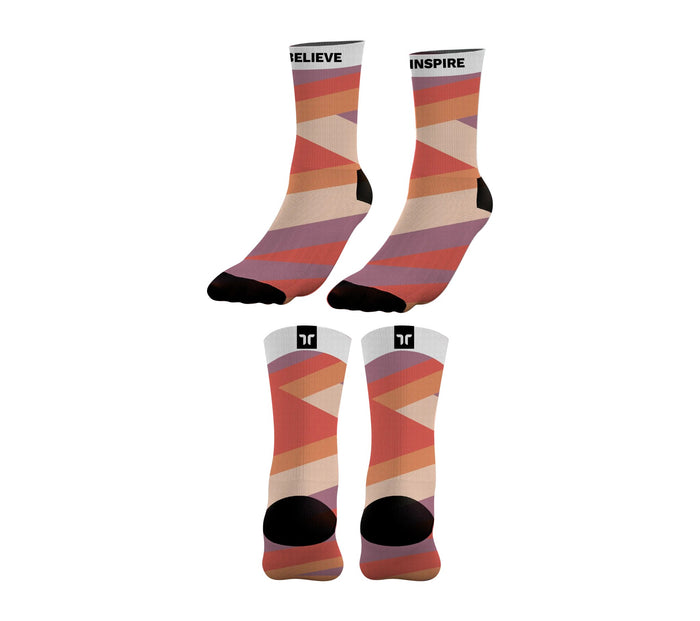 Believe/Inspire marathon compression socks by THERSIPO — running socks for runners