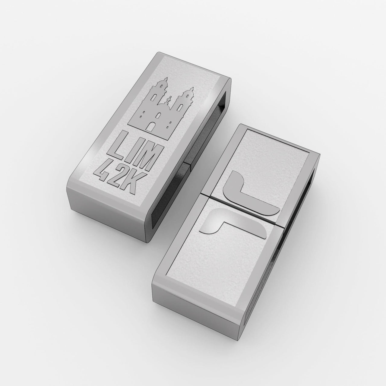 Lima 26.2 running charm — engraved stainless-steel marathon medal charm on a THERSIPO bracelet