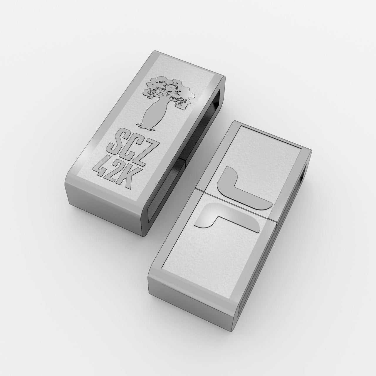 Santa Cruz 26.2 running charm — engraved stainless-steel marathon medal charm on a THERSIPO bracelet
